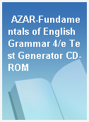 AZAR-Fundamentals of English Grammar 4/e Test Generator CD-ROM