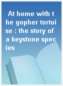At home with the gopher tortoise : the story of a keystone species
