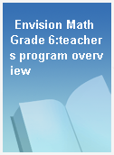 Envision Math Grade 6:teachers program overview