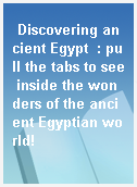 Discovering ancient Egypt  : pull the tabs to see inside the wonders of the ancient Egyptian world!