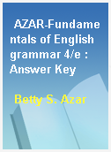 AZAR-Fundamentals of English grammar 4/e :  Answer Key