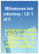 Milestones introductory : CD 1 of 5