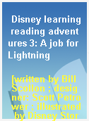 Disney learning reading adventures 3: A job for Lightning